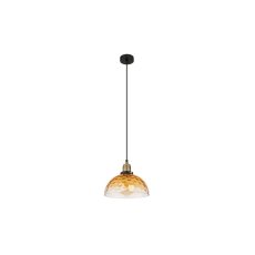 GLOBO 15786H1 SALVY závěsné svítidlo D250mm 1xE27 černá, jantarová