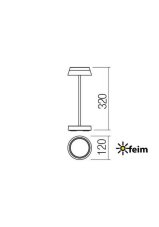 REDO 90309 ILUNA exeriérová stolová lampa SMD LED 2,5W 145lm-150lm 2700K-3000K IP65 zelená