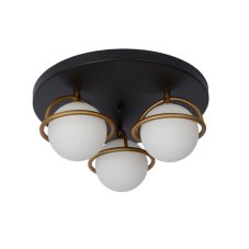 LUCIDE 30167/03/30 ISOBEL stropné svietidlo D380mm 3xG9 IP44 čierna, opál