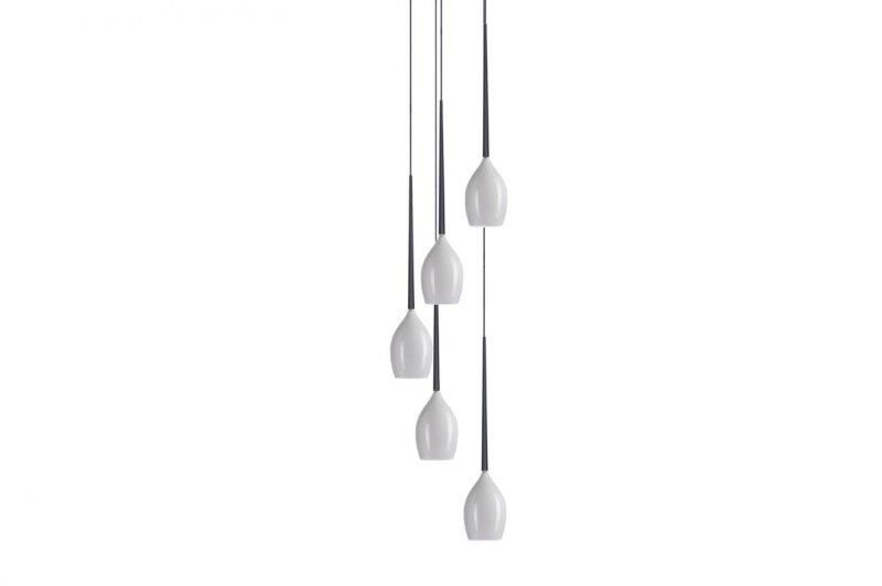 AZzardo AZ0311 DECOline Izzat 5 WHITE stropní závěsné svítidlo 5xE14 50W IP20 lesklá bílá
