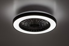 RABALUX 71336 Dalfon2 stropné svietidlo s ventilátorom D480mm LED 40W/2200lm 3000+4000+6000K čierna, stmievateľné, diaľkový ovládač