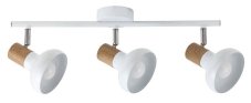 RABALUX 5945 Holly spot E14 3x40W biela, imitácia dreva