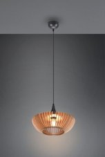 TRIO 315900142 COLINO závesné svietidlo 1xE27 D400mm antracit, drevo