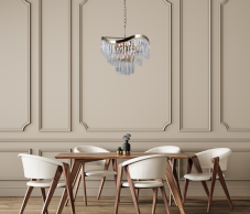 ITALUX PND-44544-8 Sabriga křišťálové závěsné svítidlo 8xE14 D480mm starožitná mosaz