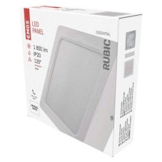 Emos ZM6442 LED RUBIC stropné/nástenné prisadené klasické svietidlo štvorec 170 × 170 × 42 mm 18W 1800lm 4000K biela