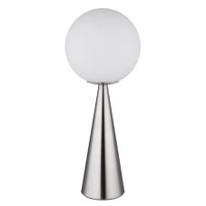 GLOBO 21031N PINPAL stolná lampička V495mm 1xE27 matný nikel, biela