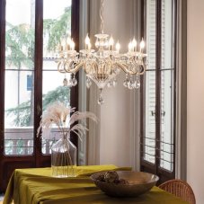 Závesné svietidlo/Luster Ideal lux 087771 NEGRESCO SP10 ORO 10xE14 40W