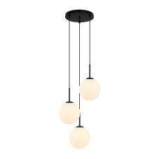 ITALUX PND-5578-3S-BK Deore závesné svietidlo 3xE27 D400mm čierna, biela