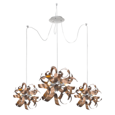 LUXERA 64420 RIBBON závesné svietidlo 9xG9 kávová, chróm