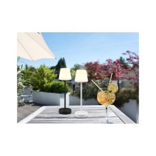 TRIO Reality R54086132 MARTINEZ vonkajšia dotyková stolná lampička SMD LED V390mm 2,2W/250lm 2700-6500K IP44 čierna matná, nabíjateľná batéria, USB-C port
