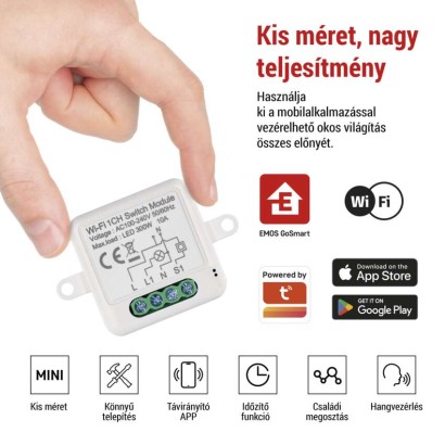 EMOS H5105 GoSmart spínací modul 1kanálový Wi-Fi