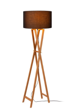 LUCIDE 30763/81/72 TRAFALGAR stojací lampa V1570mm 1xE27 dřevo, černá