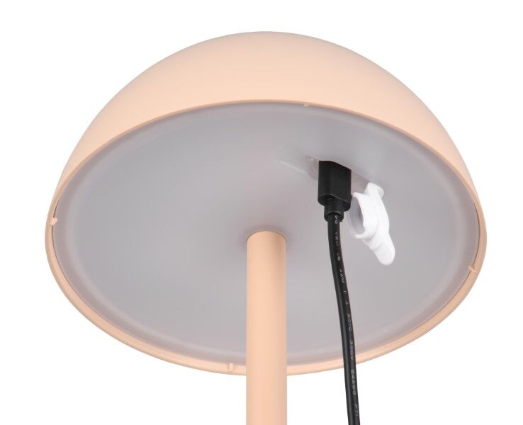TRIO Reality R54106166 RICARDO vonkajšia dotyková stolná lampa SMD LED V300mm 1,7W/240lm 3000K IP54 piesková, nabíjateľná batéria, USB-C port
