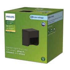 Philips 8720169269255 GardenLink Low Volt Grits nízkonapäťové vonkajšie nástenné svietidlo LED 1,5W/180lm 2700K IP44 čierna, bez napájania