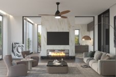 Immax 07141-B NEO LITE FRESCO stropní ventilátor LED D1200mm 18W/1500lm 3000-4000-6000K černá,hnědá, dálkové ovládání