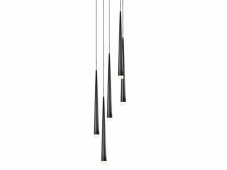 AZZARDO AZ0119 DECOline STYLO 5 BLACK stropné závesné svietidlo 5xG9 40W IP20 čierna