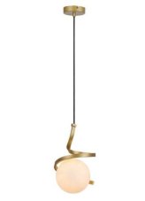 RABALUX 72126 Sarabi závesné svietidlo 1xE27 D150mm zlatá, biela