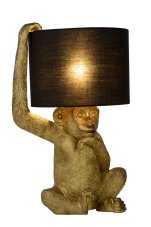 LUCIDE 10502/81/30 EXTRAVAGANZA CHIMP Lampička E14 1x40W černá, zlatá