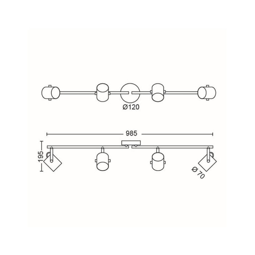 Philps 50664/31/P0 Byre LED Spot 4,5W=1600lm biely 2200-2700K SceneSwitch