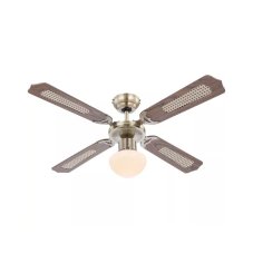 GLOBO 0309 CHAMPION stropný ventilátor s osvetlením na päticu E27 1066 mm s ťahovým vypínačom mosadz
