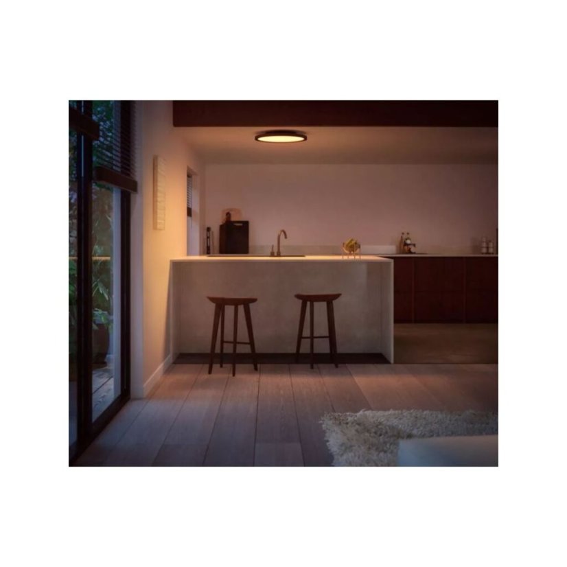 8720169159075 Philips HUE Aurelle stropní panel RD D395mm 21W/2450lm 2200-6500K černá + Dimmer Switch