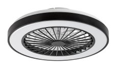 RABALUX 71336 Dalfon2 stropné svietidlo s ventilátorom D480mm LED 40W/2200lm 3000+4000+6000K čierna, stmievateľné, diaľkový ovládač