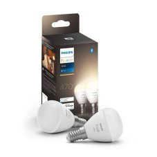 Philips Hue White 8719514356771 LED žiarovka E14 5,7W/470lm P45 kvapka 2700K bluetooth 2-set