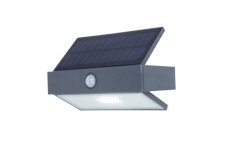 LUTEC 6910601335 ARROW solárne nástenné LED svietidlo so senzorom 2,3W 5000K IP44 šedá