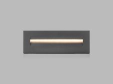 LED2 5141534 STEP IN L zápustné hranaté exteriérové ​​svítidlo 87x255mm 8,5W / 250lm 3000K IP54 antracit