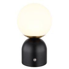 GLOBO 21006S JULSY dotyková stolná lampička V210mm LED 2,5W/189lm 2700+4000+6500K matná čierna, vrátane CR18650 1800mAh 3,7V, USB kábel