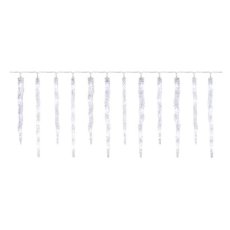 DCPC07 EMOS LED vánoční girlanda – 12x rampouch, 3,6 m, IP44, studená bílá, časovač