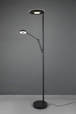 TRIO 424210332 BARRIE stojacia lampa dotyková LED D300mm 32W/4000lm, 6W/600lm 2700-3350-4000K matná čierna, stmievateľné