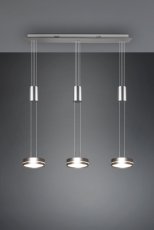 TRIO 326510307 FRANKLIN závěsné svítidlo SMD LED 3x9W/1050lm 3000K matný nikl, switchdimmer