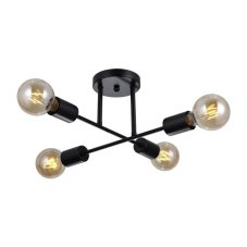 ITALUX PND-4052-4-BL Formio stropné svietidlo 4xE27 čierna