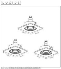 Lucide 11002/15/31 FOCUS zápustné svítidlo výklopné 3-set 3xGU10 bílé