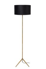 LUCIDE 45790/81/02 TONDO stojacia lampa V1470mm 1xE27 mosadzná, čierna