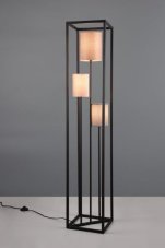 TRIO 403100317 ROSS stojaca lampa 3xE27 V1530mm čierna matná, béžová, šedá, hnedá