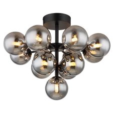 GLOBO 56143-13D GRAPPY stropné svietidlo D560mm 13xG9 čierna matná, dymová