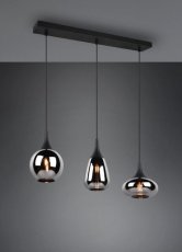 TRIO 317000332 LUMINA závěsné svítidlo 3xE14 černá matná, chrom