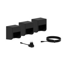 Philips 8720169269439 GardenLink Low Volt Grits nízkonapäťové vonkajšie nástenné svietidlo LED 3x1,5W/180lm 2700K IP44 čierna 3-set+adaptér+kábel 5m