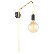 MBM3386/1 BK+GD ITALUX Malene moderné nástenné svietidlo 1X40W E27 IP20