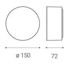 LED2 1010151 BUTTON II stropné svietidlo LED D150mm 6-12W/600-1200lm 3000K/4000K biela