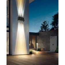 Immax 08491L IMMAX WALL-5 Vonkajšie solárne nástenné svietidlo LED 169x112x64mm 2W 3000-3500K, svetelný senzor, IP54, čierna