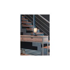 TRIO 511400132 BURTON stolná lampička 1xE14 V285mm čierna matná, dymová