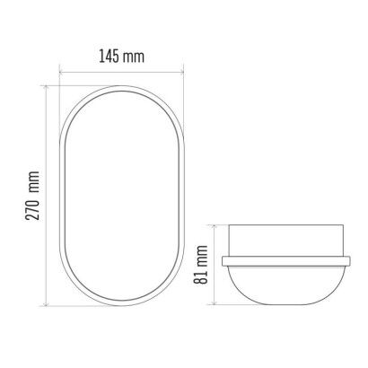 EMOS ZM3020 QARI přisazené kruhové svítidlo 270x145x81mm 20W/1900lm 4000K, IP65, bílá