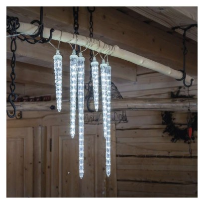 DCPC06 EMOS LED vánoční girlanda – 6x rampouch, 3,6 m, IP44, studená bílá