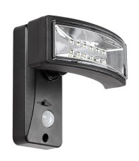 RABALUX 77019 Valpovo solárne svietidlo reflektor LED 2,4W/250lm 4000K IP44 čierna, priehľadná, súmrakový a pohybový senzor