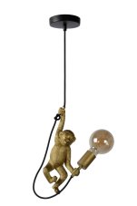LUCIDE 10402/01/30 EXTRAVAGANZA CHIMP Závěsné svítidlo E27 1x60W černá, zlatá