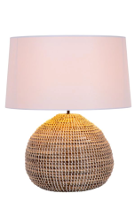 LUCIDE 10550/81/43 MADUKA stolná lampa V610mm 1xE27 prírodná, biela