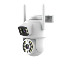 IMMAX 07783L NEO LITE Smart Security vonkajšia kamera DOUBLE 355° 90° WiFi P/T 2x2MP ONVIF
